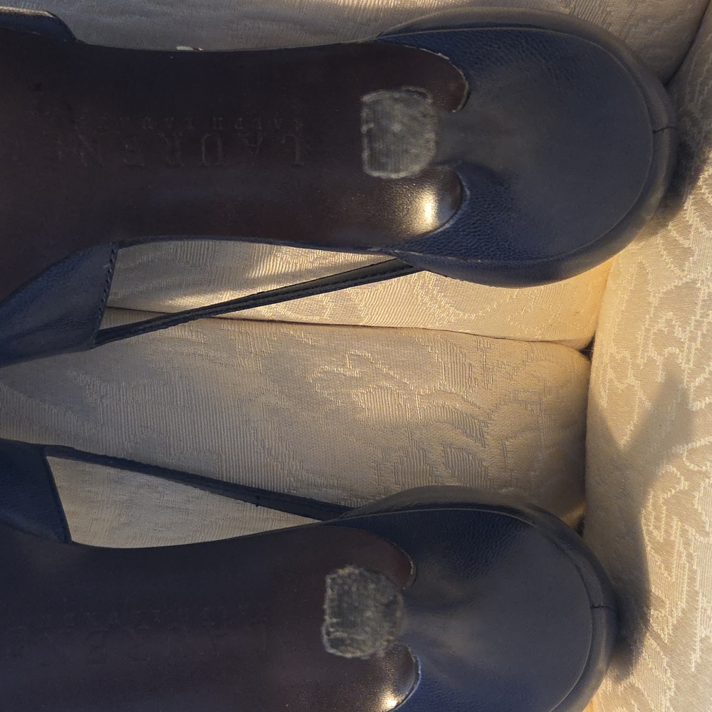 Ralph Lauren Elegant Navy Blue Leather Pumps SZ 8 - Worn Once - Picture 10 of 15